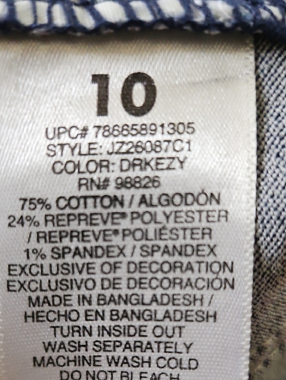 Jordache Girls JD Crochet Pocket Bermuda Shorts-  Color Drkezy - Picture 5 of 8